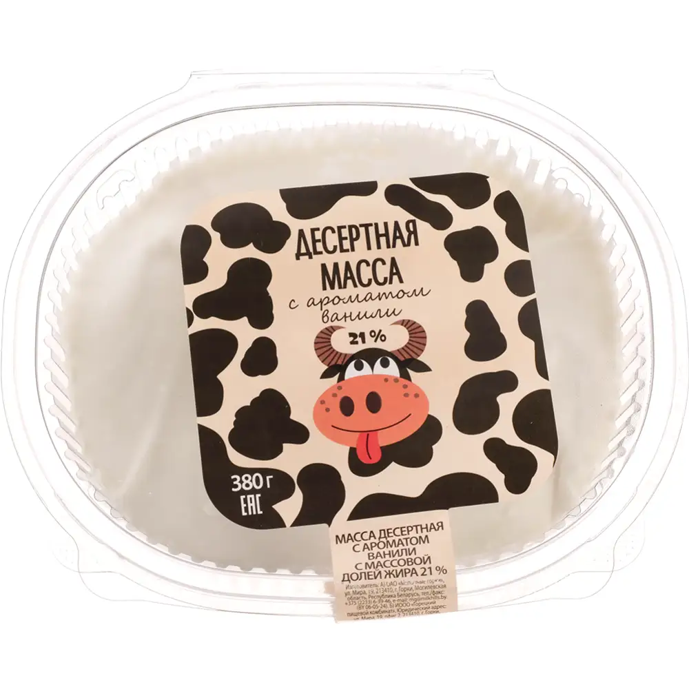 Творожный десерт «Вкусная Ложка» масса с ароматом ванили, 21%, 380 г