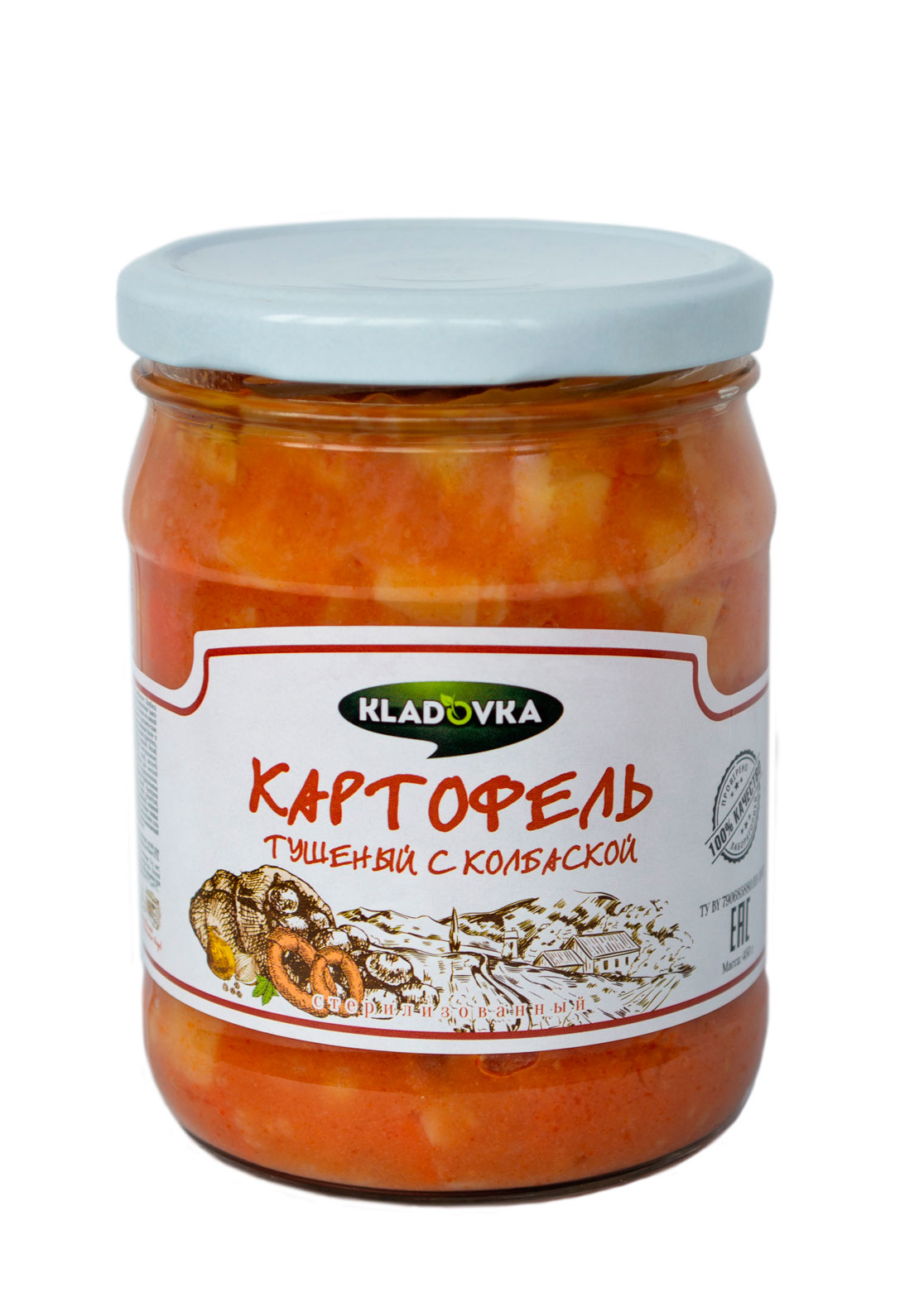 Картофель тушеный «Кировский ПК» с колбасой, 450 г