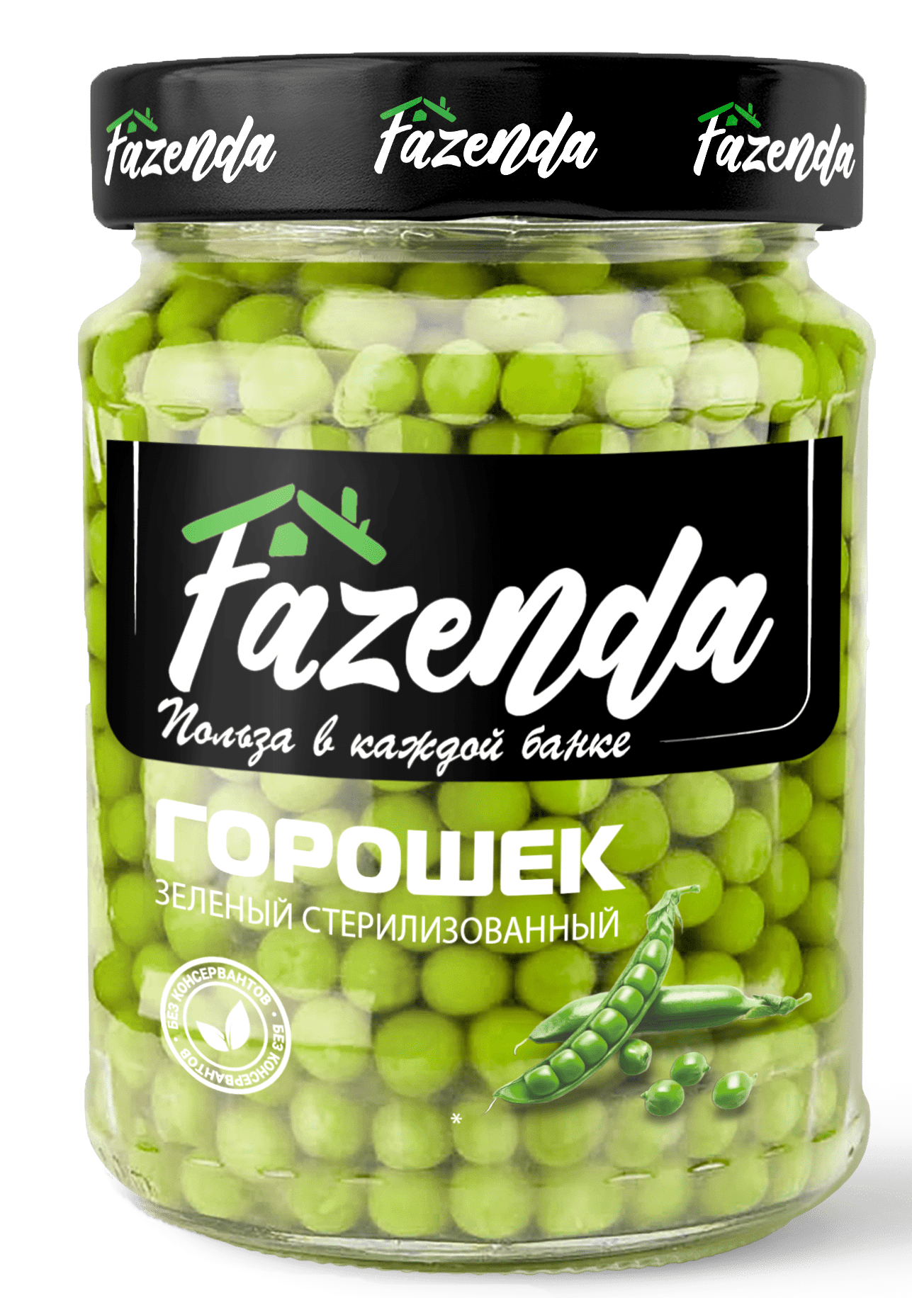 Горошек зеленый «Fazenda», 450 г.