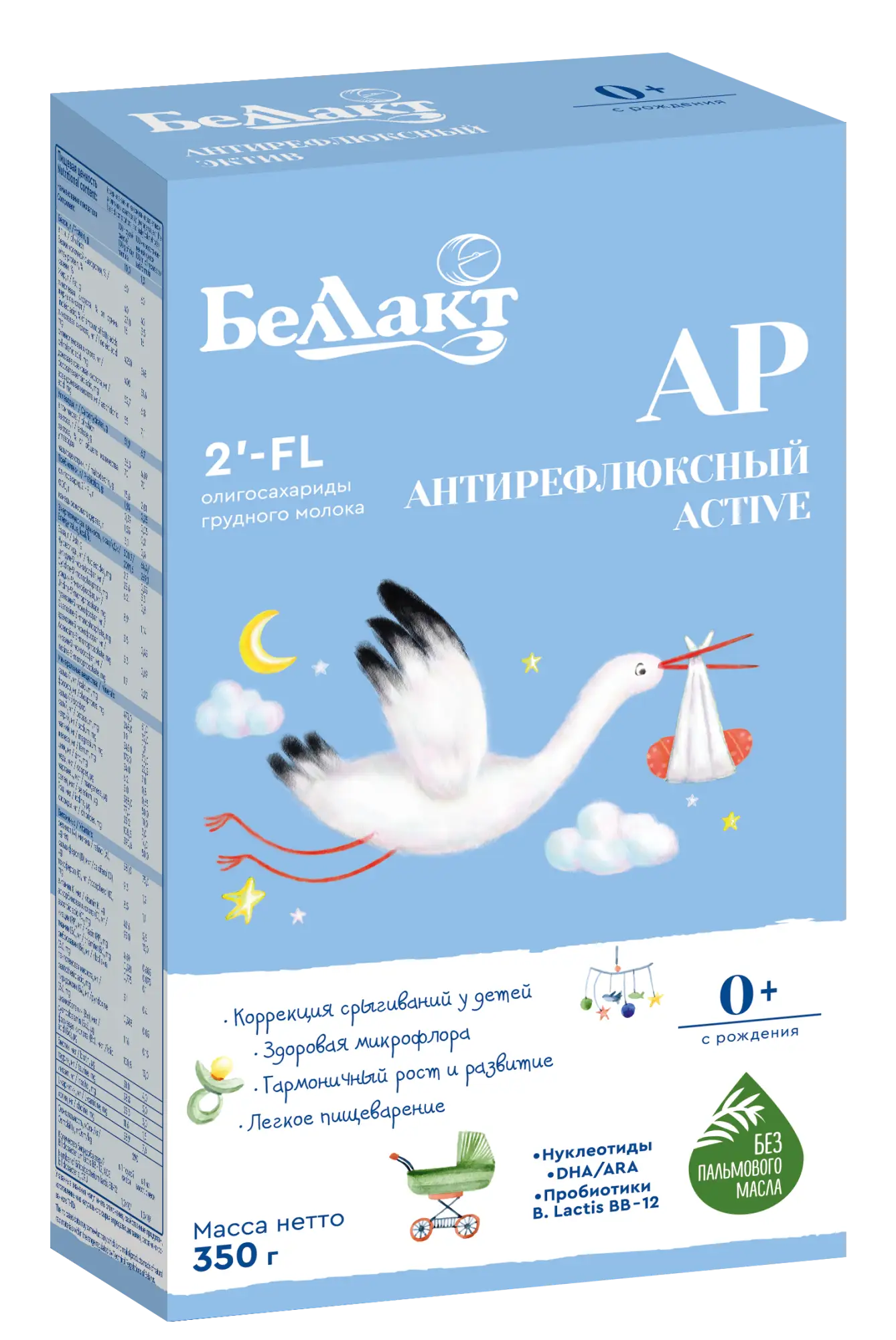 Смесь сухая антирефлюксная «Беллакт Антирефлюксный Active», с рождения, 350 г.