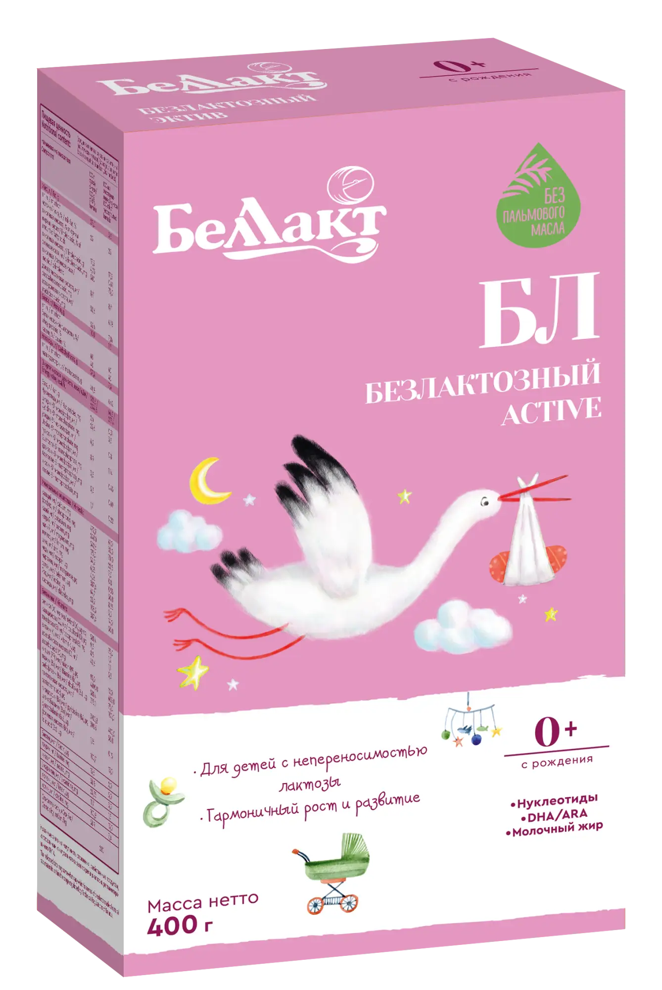 Смесь сухая молочная для питания детей раннего возраста «Беллакт Безлактозный Active», 400 г.