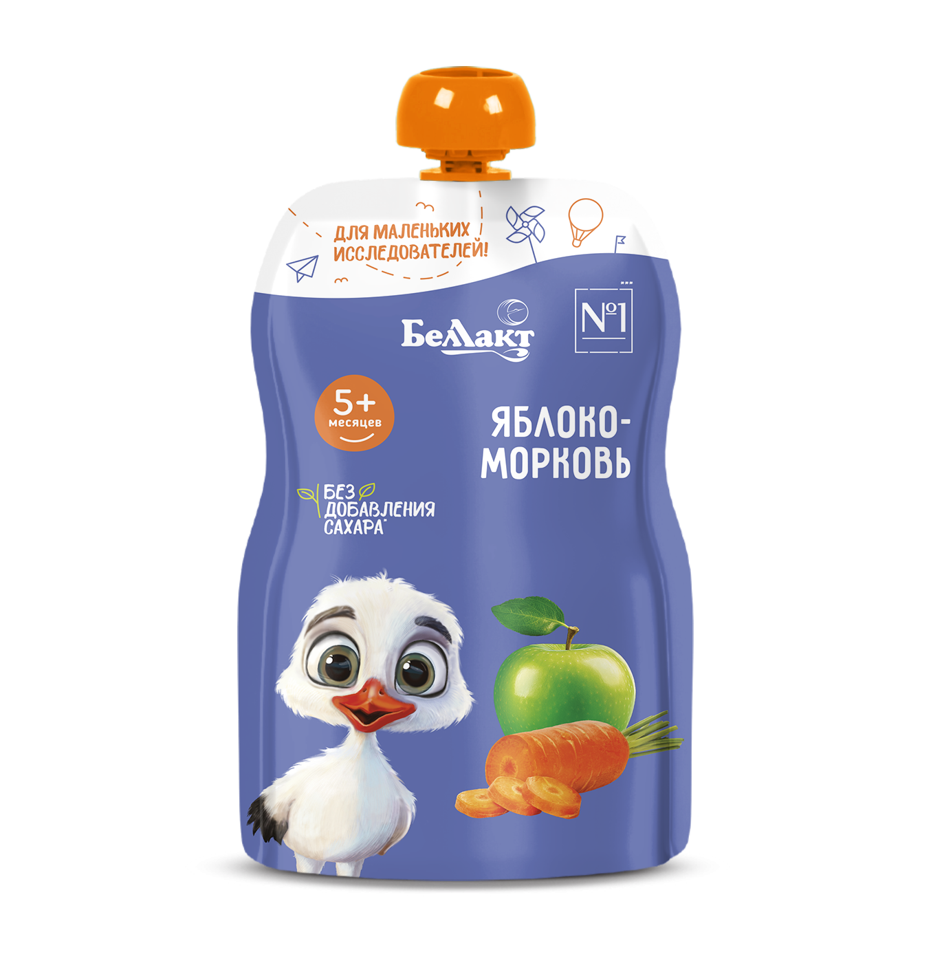 Пюре для детского питания «Беллакт» Яблоко-морковь, 90 г.