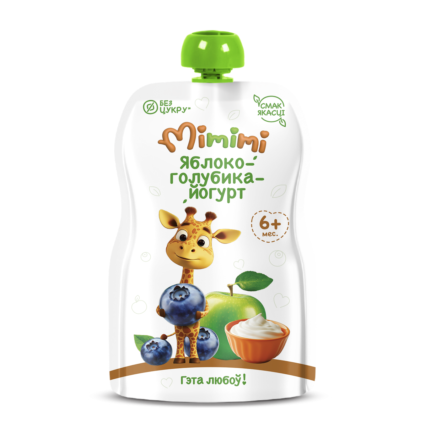Пюре «Mimimi» Яблоко-голубика-йогурт, 90 г.