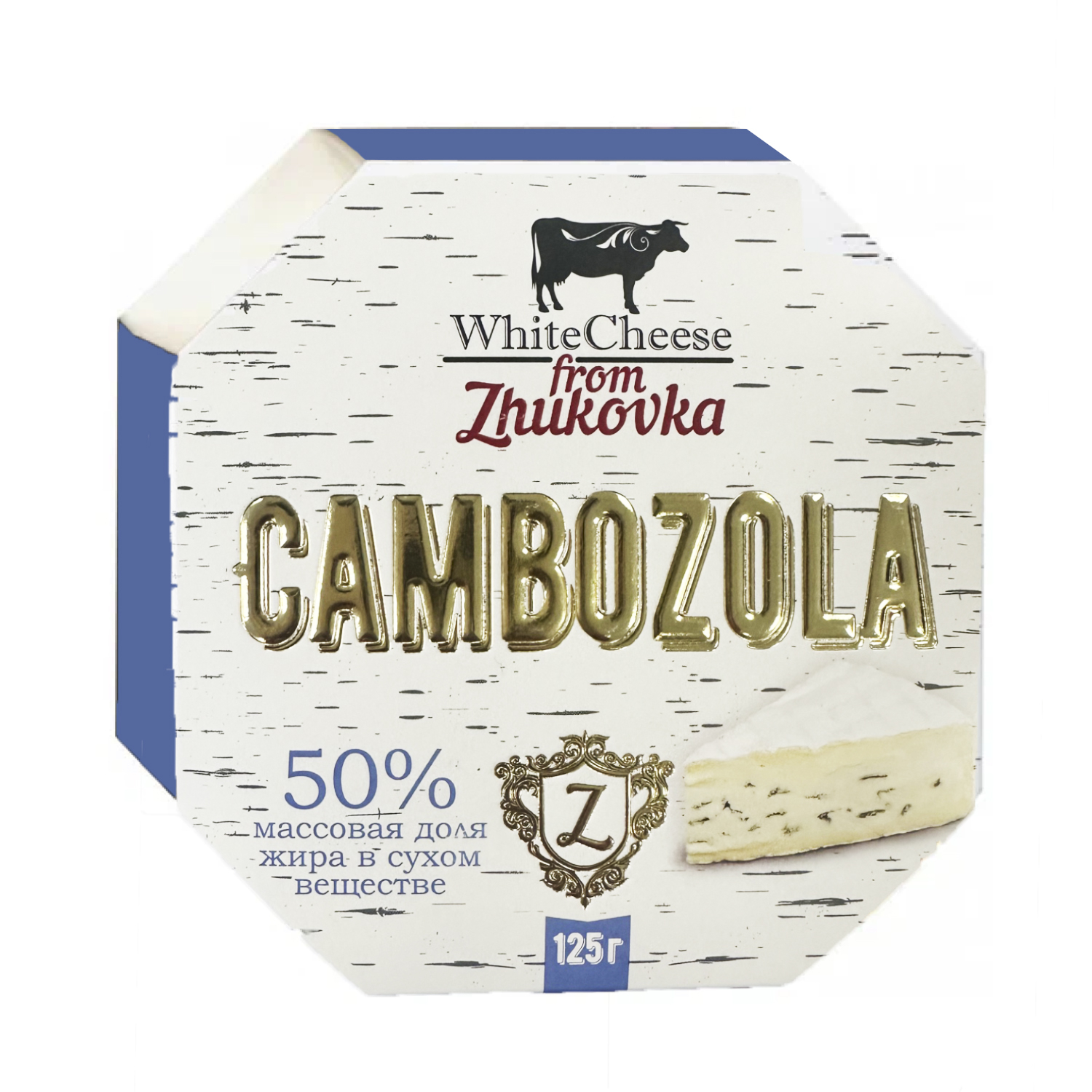 Сыр «Камбоцола» с голубой плесенью с массовой долей жира в сухом веществе 50% 125 г.