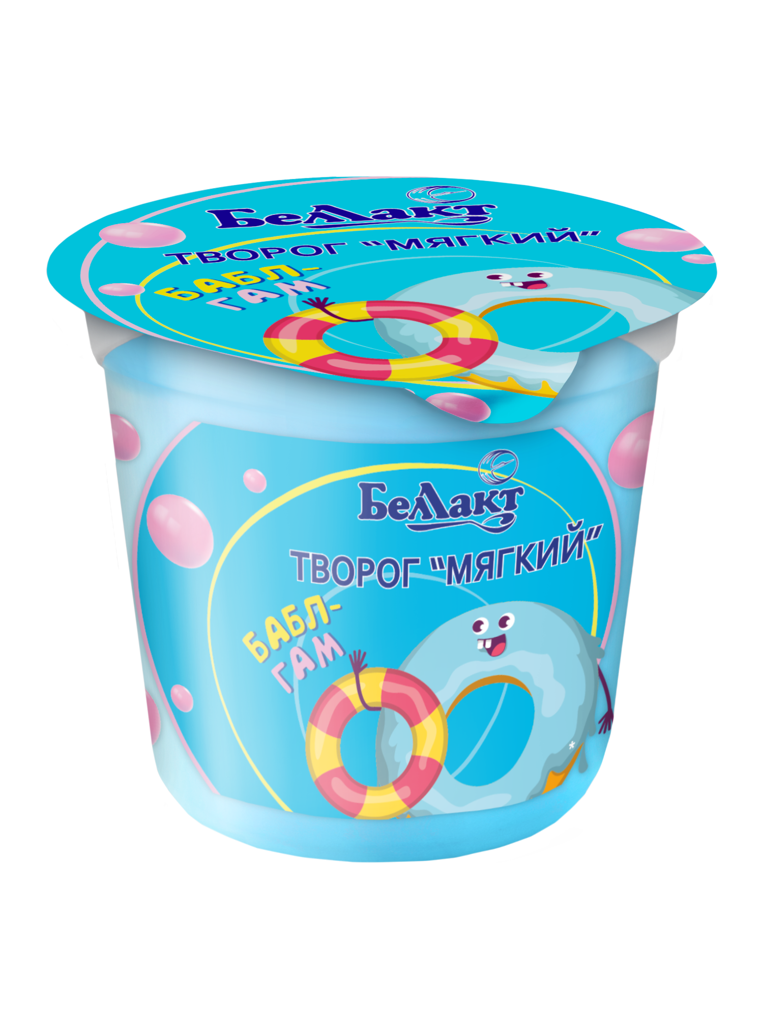 Творог мягкий со вкусом «Бабл-Гам» «Беллакт» 4%, 140 г.