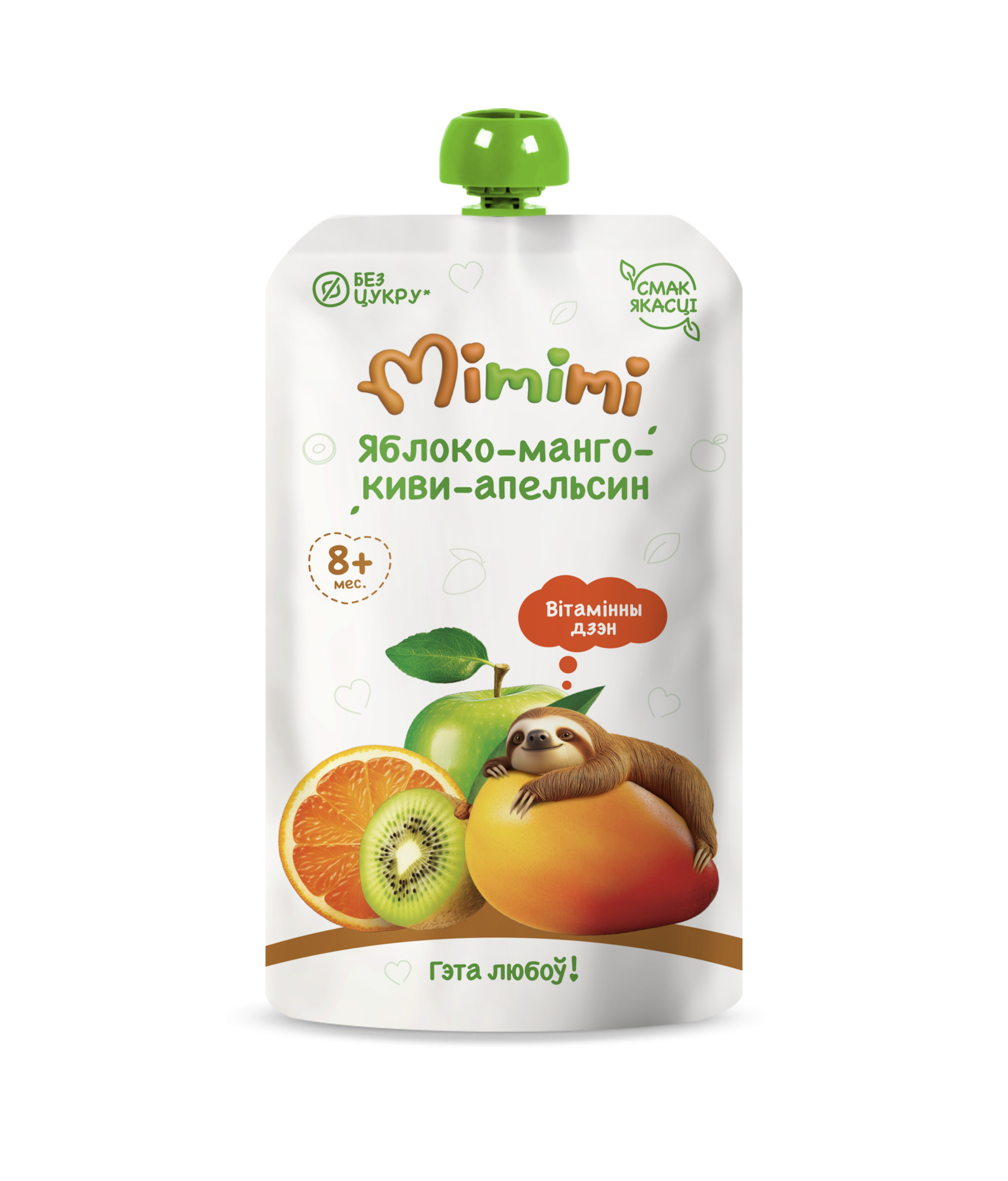 Пюре «Mimimi» Яблоко-манго-киви-апельсин,180 г.