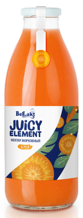 Нектар "Juicy Element" Морковный с мякотью, 750 мл.