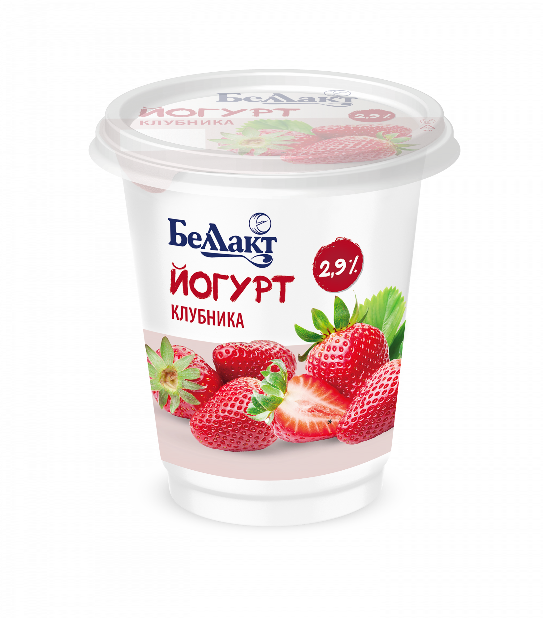 Йогурт «Беллакт» с фруктовым наполнителем «Клубника», 380 г.