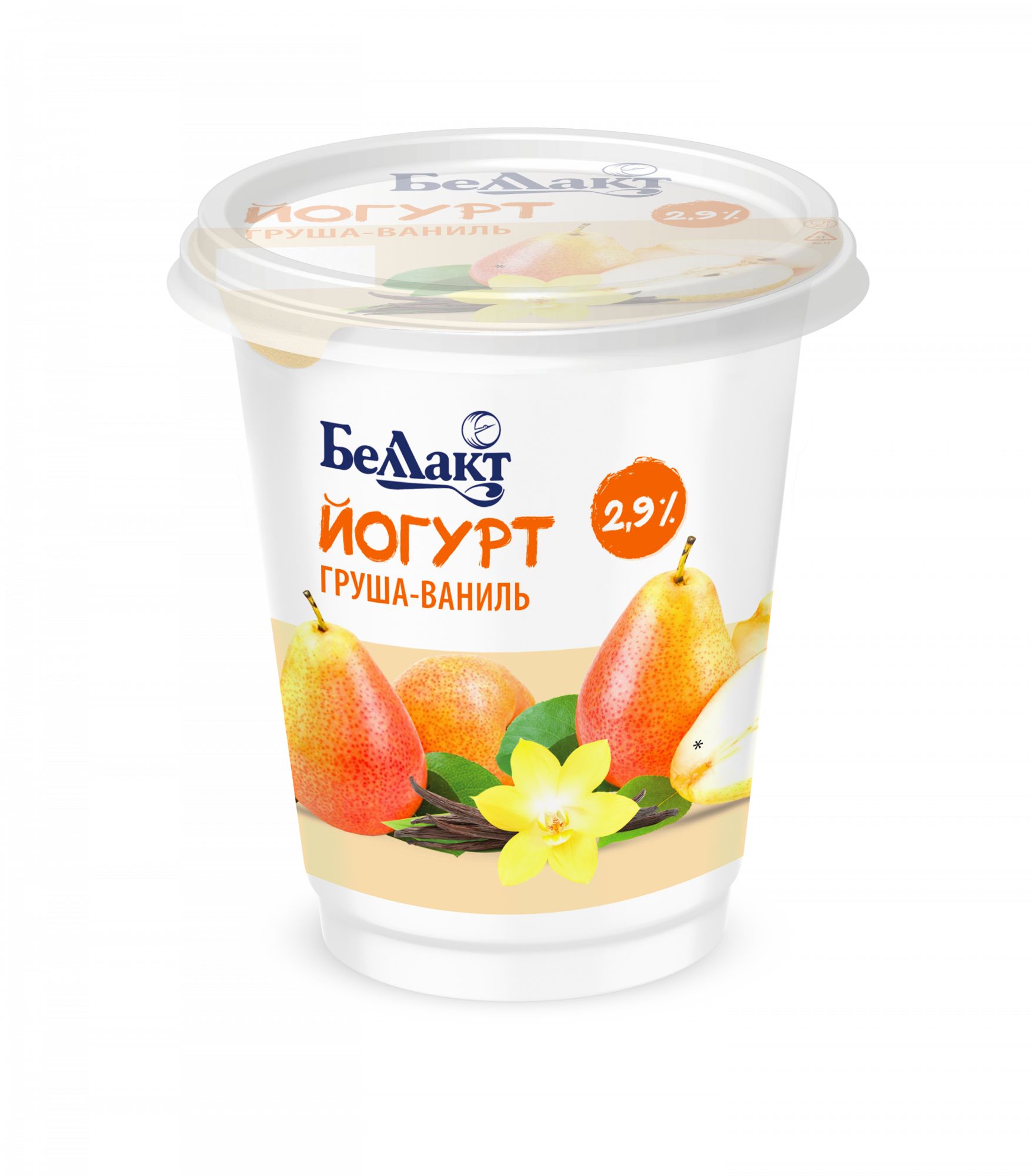 Йогурт «Беллакт» с наполнителем «Груша-ваниль», 380 г.