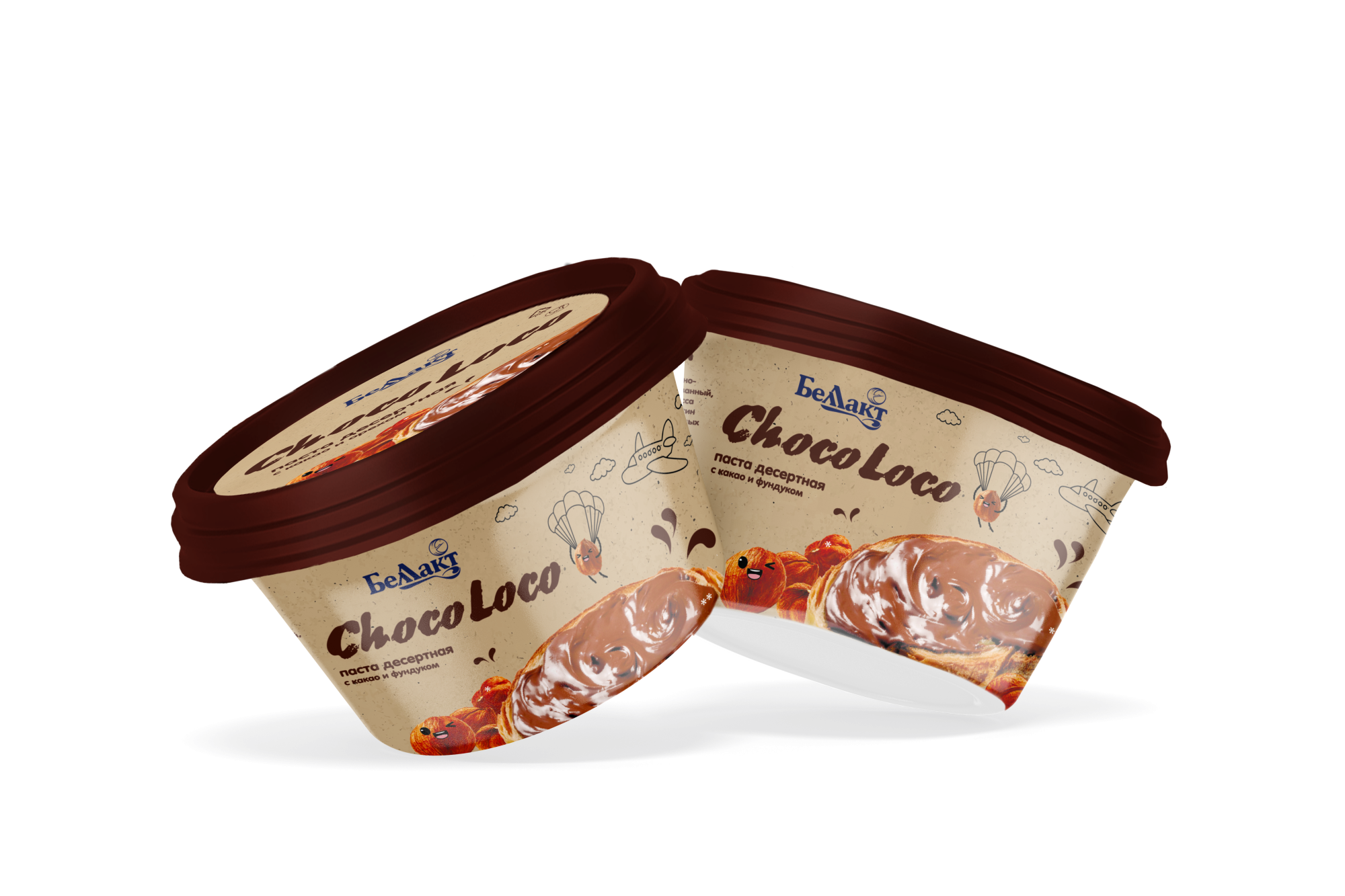 Паста десертная «Беллакт» с какао и фундуком «ChocoLoco» 25%, 250 г.