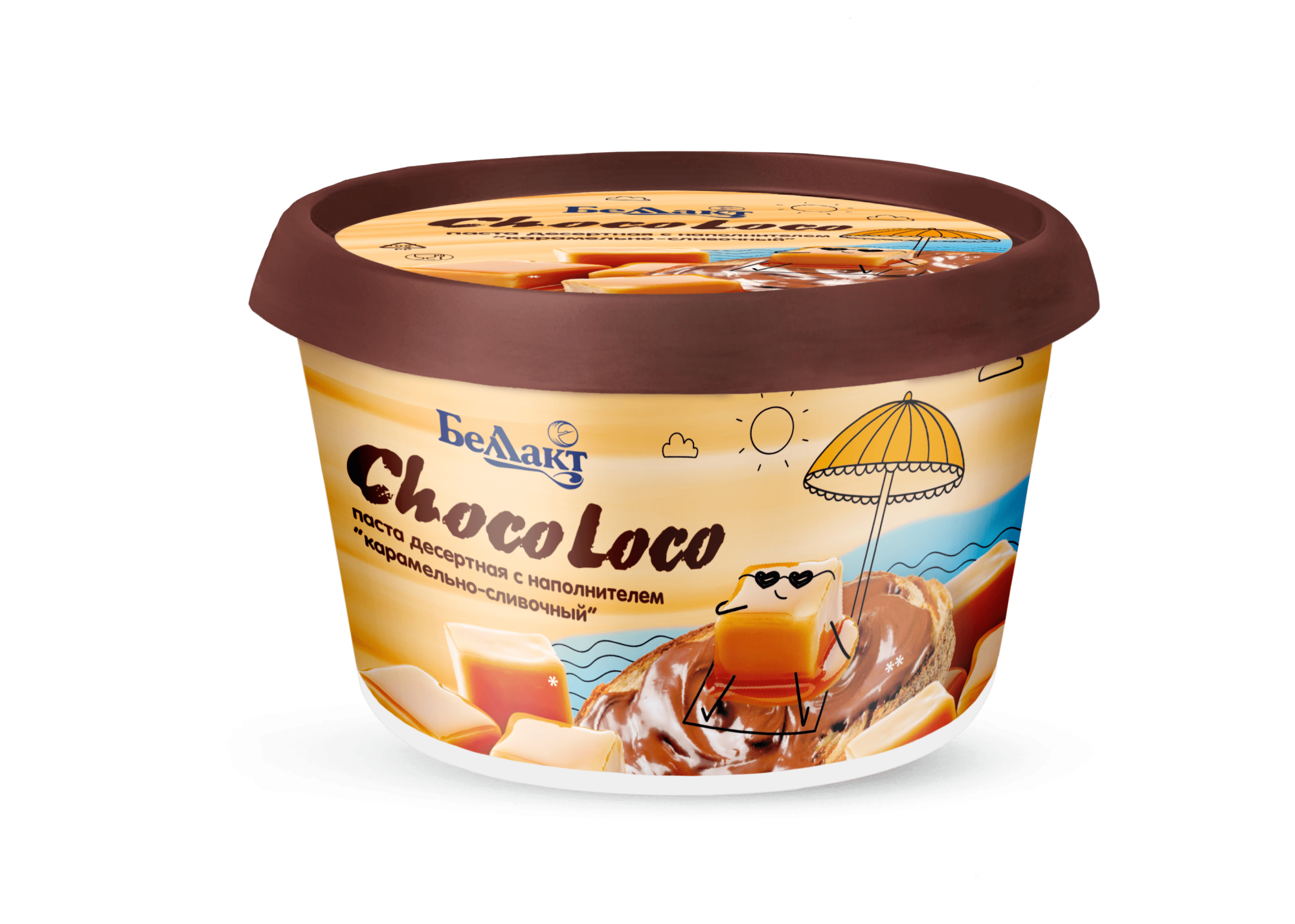 Паста десертная «Беллакт» с наполнителем карамельно-сливочным «ChocoLoco» 25%, 250 г.
