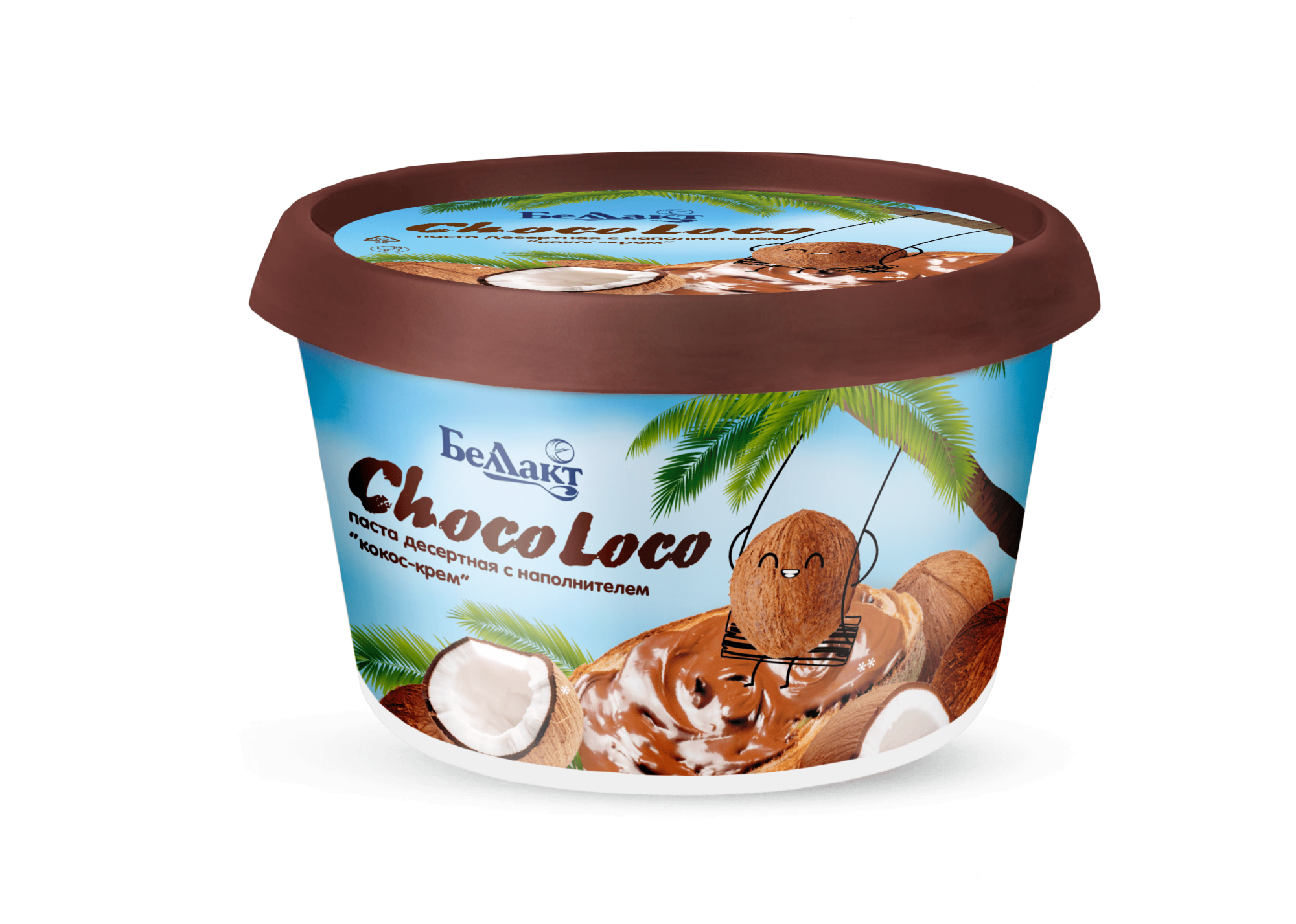 Паста десертная «Беллакт» с наполнителем кокос-крем «ChocoLoco» 25%, 250 г.