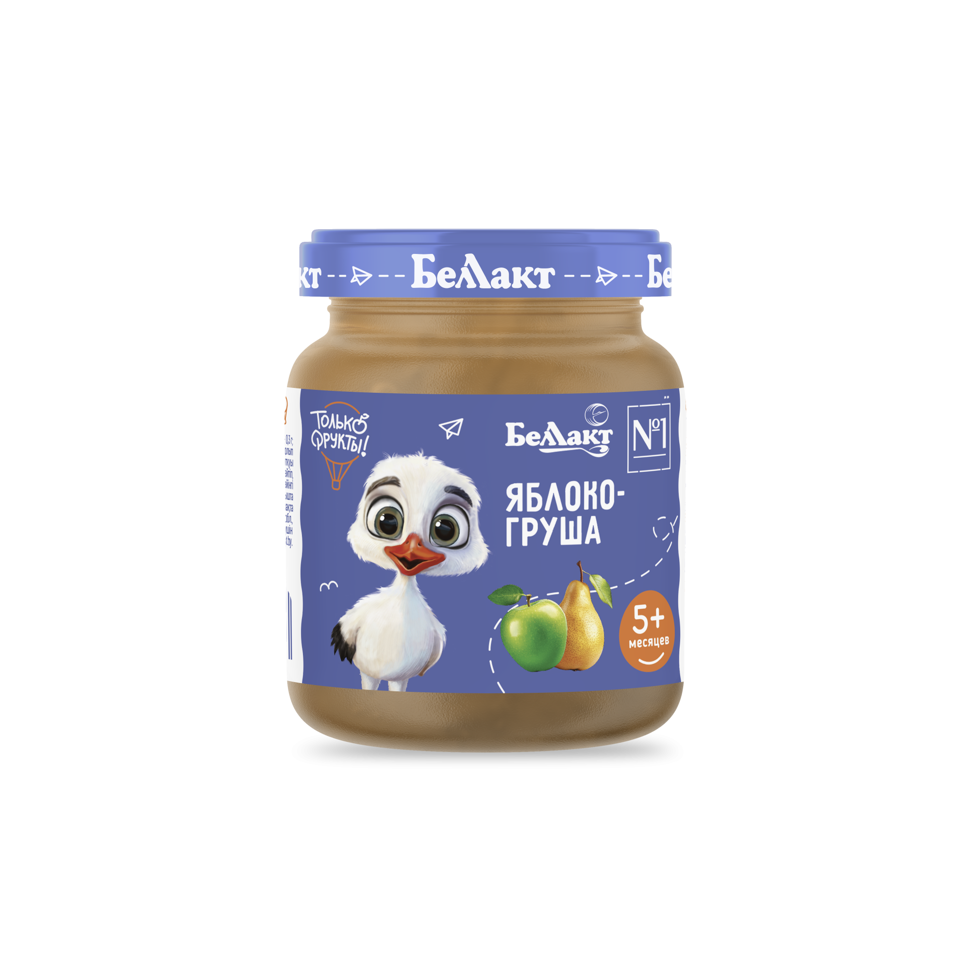Пюре для детского питания «Беллакт» Яблоко с грушей, 100 г.