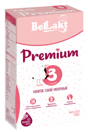 Напиток сухой молочный для питания детей раннего возраста «Bellakt Premium 3», 400 г.