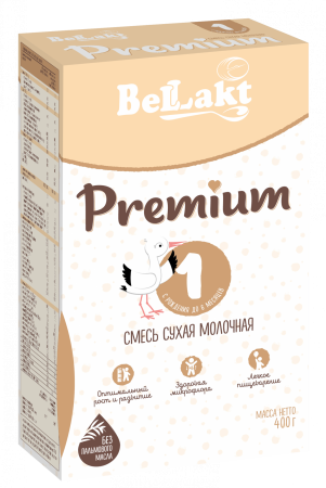 Смесь сухая молочная для питания детей раннего возраста «Bellakt Premium 1», 400 г.