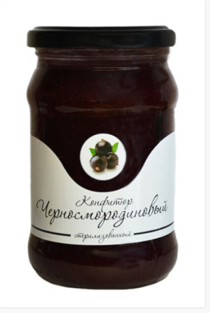 Конфитюр «Кировский ПК» из чёрносмородиновый, 300 г.
