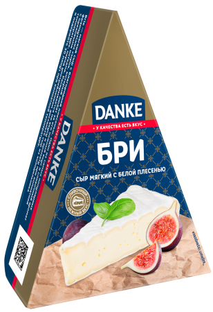Сыр DANKE мягкий с белой плесенью «Бри» 50%, 125 г.
