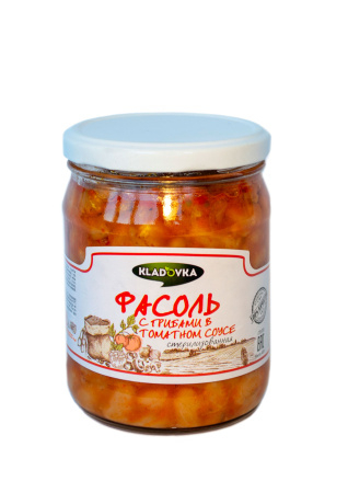 Фасоль «Кировский ПК» с грибами в томатном соусе, 450 г