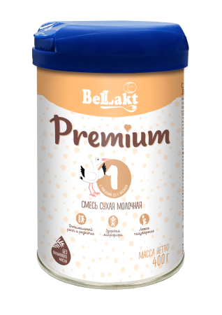 Смесь сухая молочная для питания детей раннего возраста «Bellakt Premium 1», в жестяной банке, 400 г.