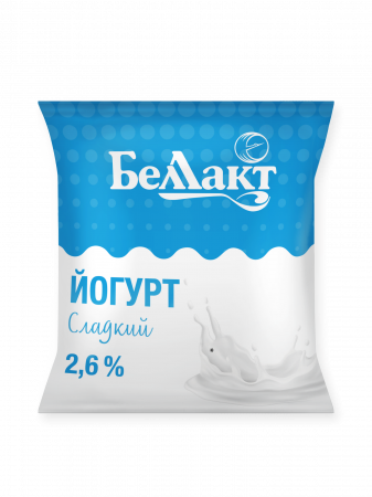 Йогурт сладкий «Беллакт» 2,6%, 400 г.