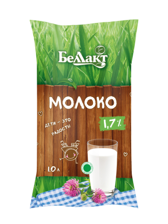 Молоко "Беллакт" 1,5 %, в пленке, 1 л.