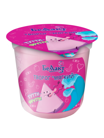 Творог мягкий со вкусом «Тутти-Фрутти» «Беллакт» 4%, 140 г.