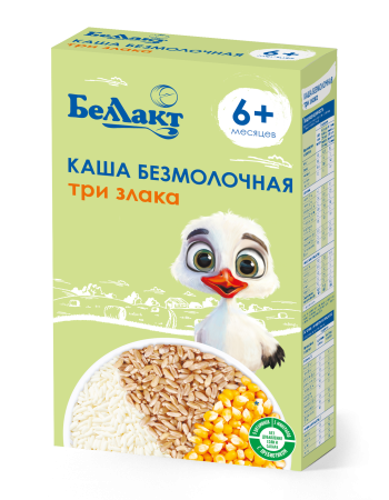 Каша безмолочная на зерновой основе из трех злаков «Беллакт», 200 г