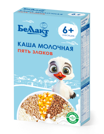 Каша на зерно-молочной основе из пяти злаков «Беллакт», 250 г