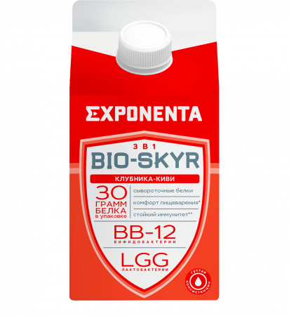 EXPONENTA BIO-SKYR 3 в 1 со вкусом «Клубника-киви», 500 г.