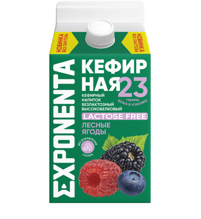 EXPONENTA кефирная безлактозная со вкусом «Лесные ягоды», 450 г.