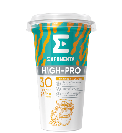 EXPONENTA HIGH-PRO со вкусом «Соленая карамель» 250г, стакан