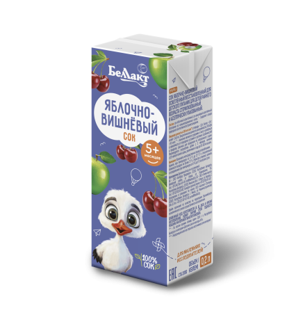 Сок детский «Беллакт» Яблочно-вишнёвый, 200 мл.