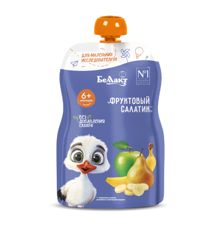 Пюре для детского питания «Беллакт» Фруктовый салатик, 90 г.