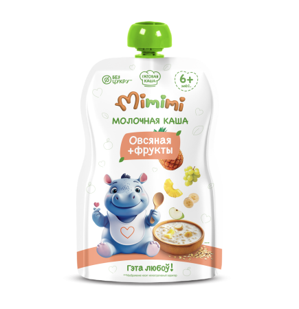 Молочная каша овсяная + фрукты, «Mimimi», 110 г