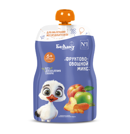 Пюре для детского питания «Беллакт» «Фруктово-овощной микс», 90 г.