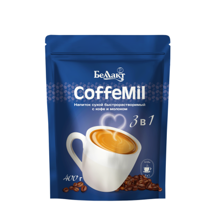 Напиток быстрорастворимый с кофе и молоком  «COFFEMIL» «Беллакт», 400 г.