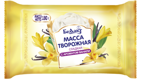 Масса творожная «Беллакт» с ароматом ванили 23 %, 180 г.