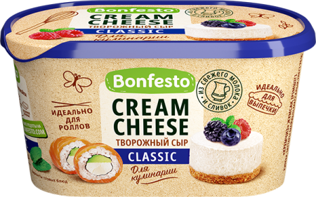 Сыр творожный «Кремчиз» Bonfesto Classic 70%, 400 г.