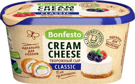 Сыр творожный «Кремчиз» Bonfesto Classic 70%, 400 г.