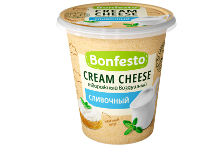 Сыр творожный «Кремчиз воздушный» сливочный Bonfesto 65%, 125 г