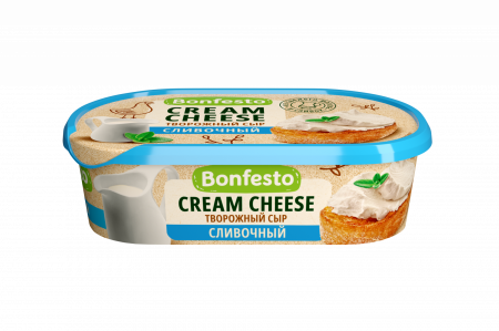 Сыр творожный «Кремчиз» Bonfesto сливочный 65 %, 140 г.