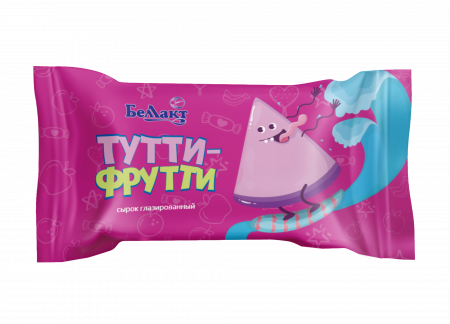 Сырок глазированный «Беллакт» с наполнителем «Тутти-Фрутти» 18%, 40 г.