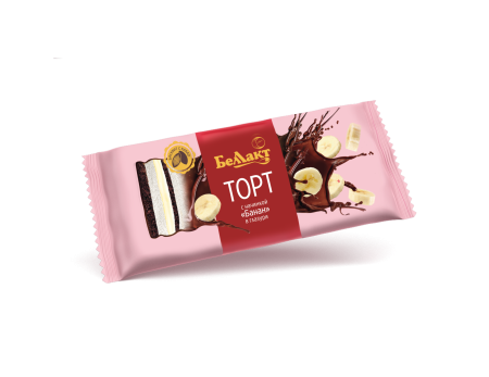 Торт с творогом, изюмом и ореховой начинкой "Беллакт" 24 %, 200 г.