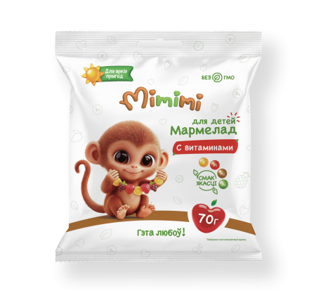 Мармелад «Mimimi» с витаминами Е, В1, В2, В6,  70 г.