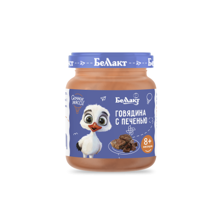 Пюре для детского питания «Беллакт» Говядина с печенью, 95 г.