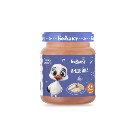Пюре для детского питания «Беллакт» Индейка, 95 г.