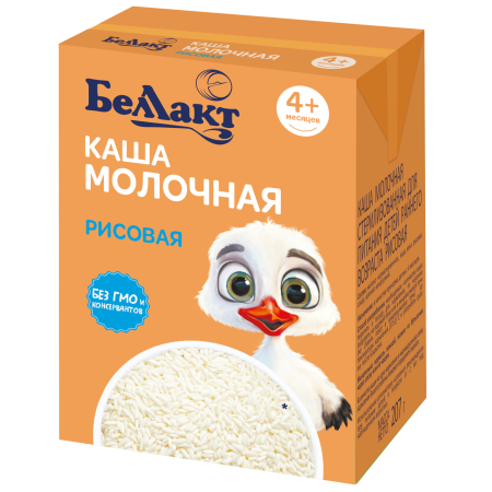 Каша детская молочная  рисовая «Беллакт», 207 г.