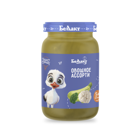 Пюре для детского питания «Беллакт» «Овощное ассорти», 185 г.