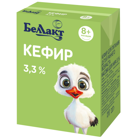 Кефир для детского питания «Беллакт» 3,3%, 207 г.