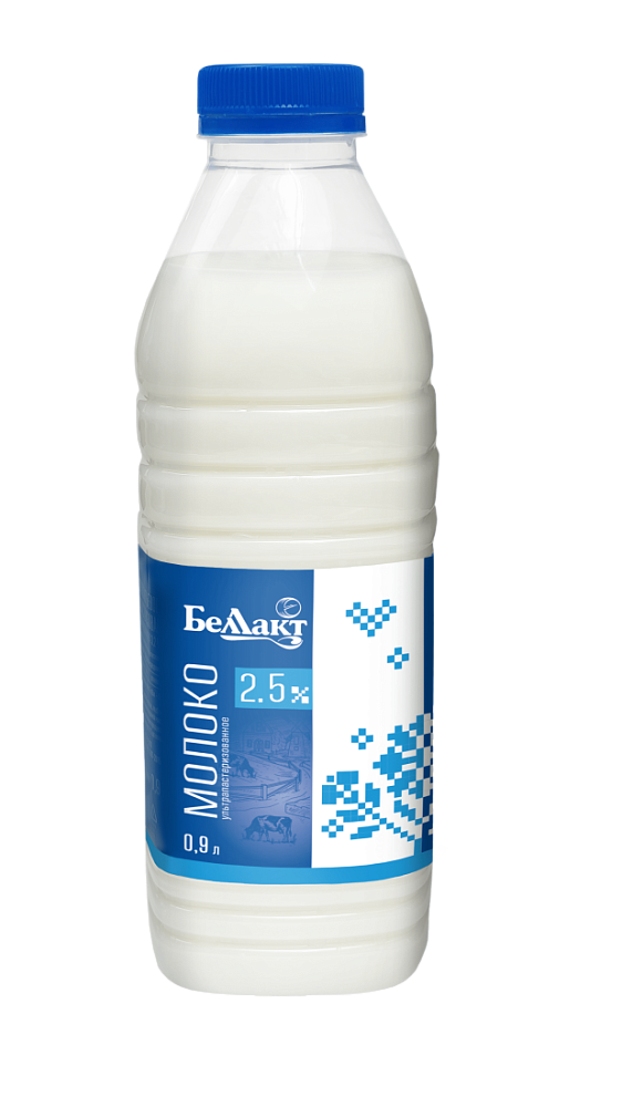 Молоко "Беллакт" 2,5 %, в пленке, 1 л.